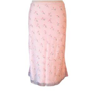 Vintage KOOKAI rose print chiffon overlay skirt